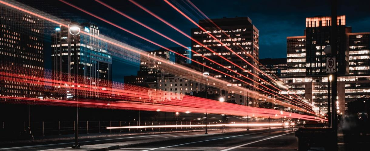 Image of city at night